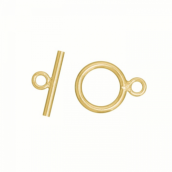 Round Toggle Bar Jewellery Clasp Gold Filled 9mm (PK1)