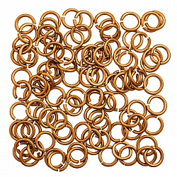 Aluminium Chain Maille 5mm Jump Ring 1.2mm Orange PK100