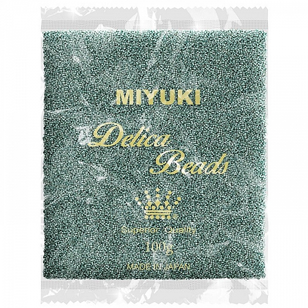Miyuki Wholesale Delica 11/0 Galv Peacock Blue Dyed 100g Miyuki Wholesale Delica 11/0 Galv Peacock Blue Dyed 100g