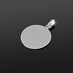 Sterling Silver 925 Round Disc Charm With Bail 16mm PK1