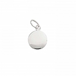Small Disc Charm With Bail Sterling Silver 925 9mm PK1