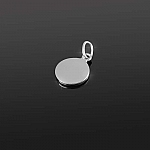 Small Disc Charm With Bail Sterling Silver 925 9mm PK1
