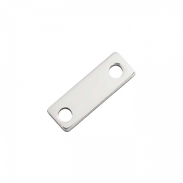 Rectangle Connector Tag Charm Sterling Silver 925 18x6mm