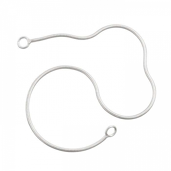 925 Sterling Silver 6 Inch Snake Chain Safety Connector 925 Sterling Silver 6 Inch Snake Chain Safety Connector
