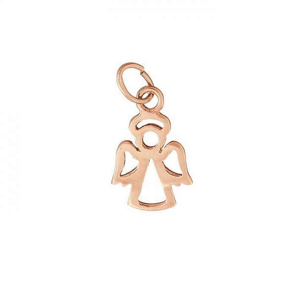 Angel Charm With Bail 15x10mm Rose Gold Vermeil (PK1)