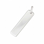 Vertical Bar Pendant 25x6x1mm Sterling Silver 925 (PK1)
