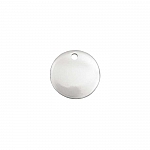 Sterling Silver 11.5mm Slightly Domed Round Disc Charm Sterling Silver 11.5mm Slightly Domed Round Disc Charm