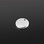 Sterling Silver 11.5mm Slightly Domed Round Disc Charm Sterling Silver 11.5mm Slightly Domed Round Disc Charm