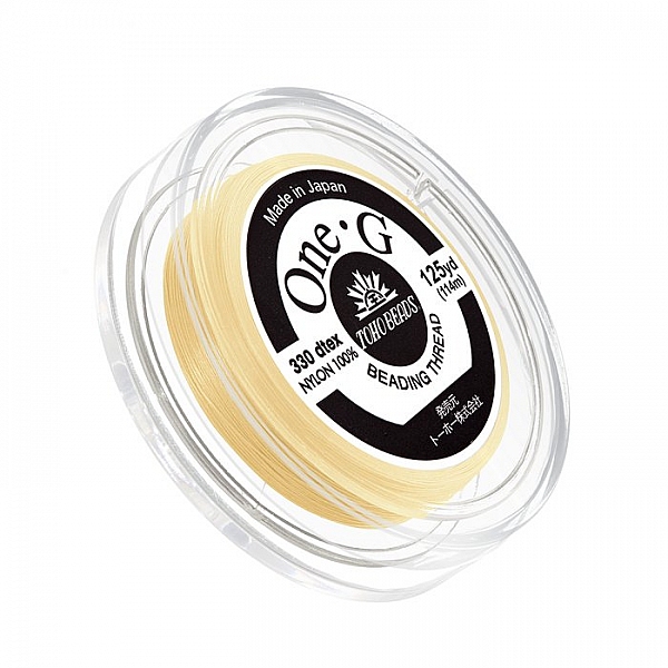 Toho One-G Nylon Bead Thread 0.2mm Lt Yellow 125yd Reel