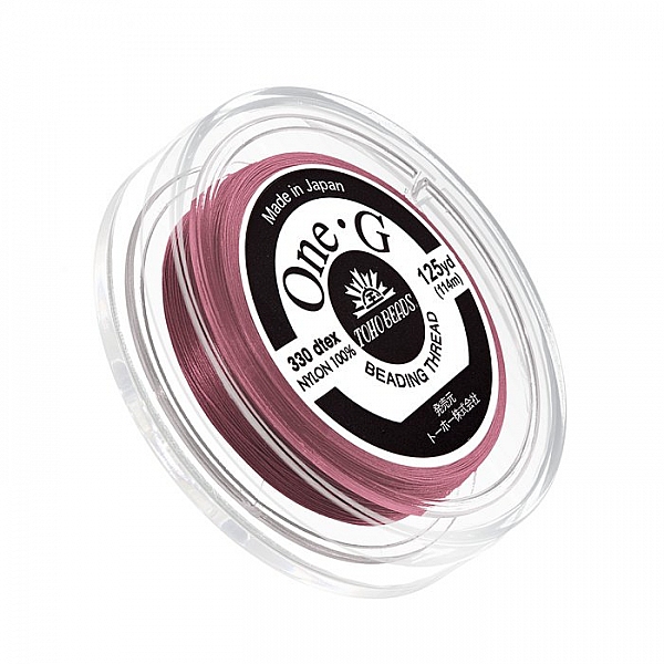 Toho One-G Nylon Bead Thread 0.2mm Burgundy 125yd Reel
