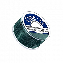 Toho One-G 0.2mm Nylon Beading Thread Deep Green 50yd