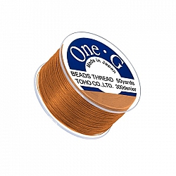 Toho One-G 0.2mm Nylon Beading Thread Orange 50yd Spool