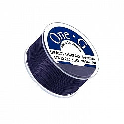 Toho One-G 0.2mm Nylon Beading Thread Navy 50yd Spool