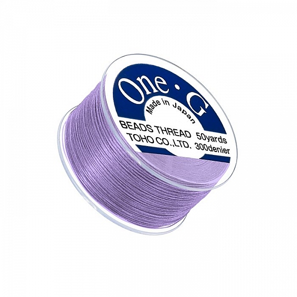 Toho One-G 0.2mm Nylon Beading Thread Lt Lavender 50yd