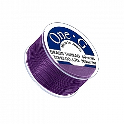 Toho One-G 0.2mm Nylon Beading Thread Purple 50yd Spool