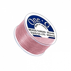 Toho One-G 0.2mm Nylon Beading Thread Pink 50yd Spool