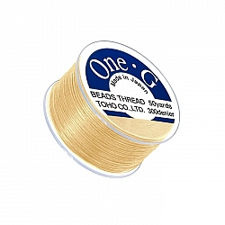 Toho One-G 0.2mm Nylon Beading Thread Light Yellow 50yd