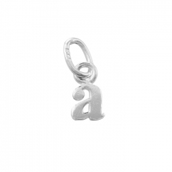 Alphabet Charm Lowercase 'a' 925 Sterling Silver 7x4mm