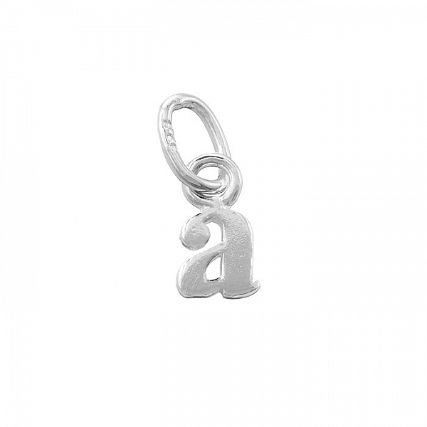 Alphabet Charm Lowercase 'a' 925 Sterling Silver 7x4mm