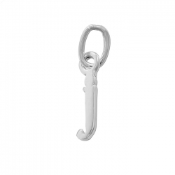 Alphabet Charm Lowercase 'j' 925 Sterling Silver 10x2mm