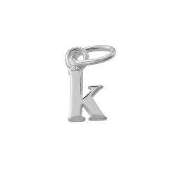 Alphabet Charm Lowercase 'k' 925 Sterling Silver 9x5mm