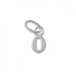 Alphabet Charm Lowercase 'o' 925 Sterling Silver 8x4mm