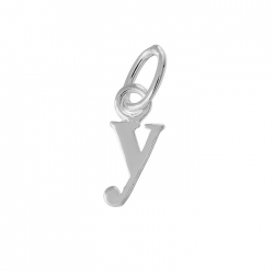 Alphabet Charm Lowercase 'y' 925 Sterling Silver 9x4mm