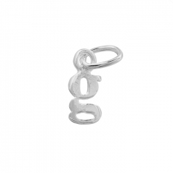 Alphabet Charm Lowercase 'g' 925 Sterling Silver 9x4mm