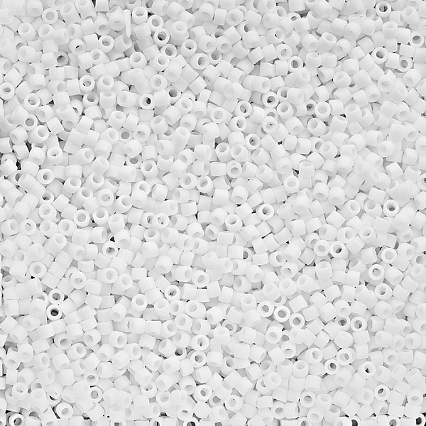 Toho Treasure 11/0 Seed Beads Opaque Frosted White 7.8g