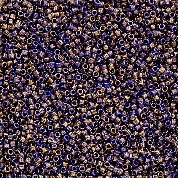 Toho Treasure Size 11 Seed Bead Gilded Marble Blue 7.8g