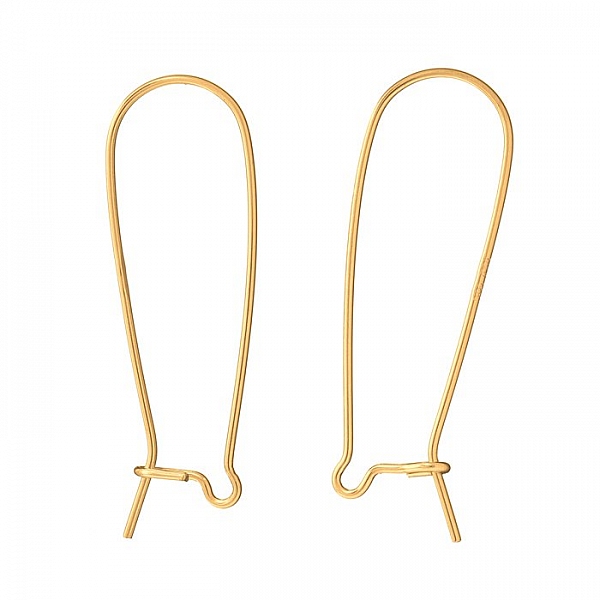 Gold Filled Monster Kidney Earwires With Guard 35mm PK2