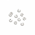 Crimp Bead Covers 3mm Sterling Silver 925 Findings PK10