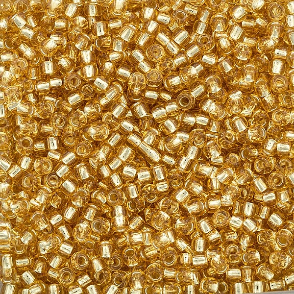 Toho Beads 8/0 PermaFinish Silver Lined Light Topaz 10g