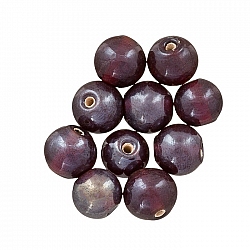Round Transparent Lustered Lilac Glass Beads 8mm PK10