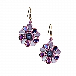 Midnight Floret Earrings Paisley Duo Design by Beads Jar
