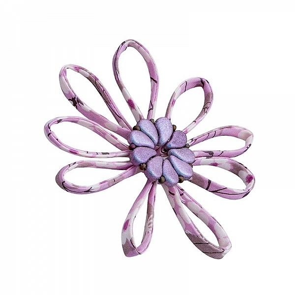 Paisley Duo Liberty Ribbon Flower Design by Beads Jar