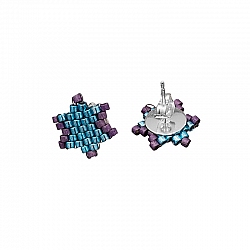 Star Studz Earrings | Miyuki Delica Design by Beads Jar
