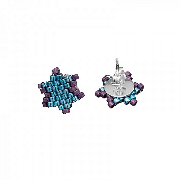 Star Studz Earrings | Miyuki Delica Design by Beads Jar Star Studz Earrings | Miyuki Delica Design by Beads Jar