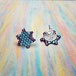 Star Studz Earrings | Miyuki Delica Design by Beads Jar Star Studz Earrings | Miyuki Delica Design by Beads Jar