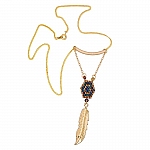 Hex O Feather Necklace | Hex Seed Beads by Beads Jar