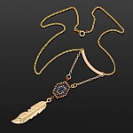 Hex O Feather Necklace | Hex Seed Beads by Beads Jar