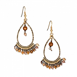 Lion Mane Earrings | Dragon Scale Beads by Beads Jar