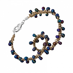 Zig Zag Magatama Bracelet Seed Bead Design by Beads Jar