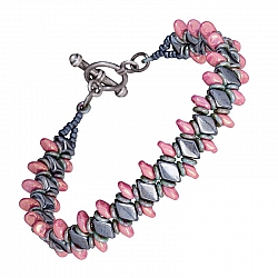 Diamond Weaver Bracelet Czech Glass Design by Beads Jar