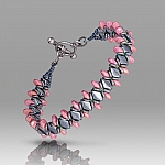 Diamond Weaver Bracelet Czech Glass Design by Beads Jar Diamond Weaver Bracelet Czech Glass Design by Beads Jar