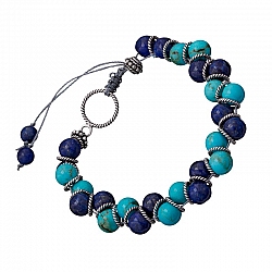 Twisted Azure Bracelet Semi Precious Design by Beads Jar
