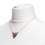 Honeyed Diamond Necklace GemDuo Pendant - Copper Chain
