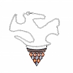Honeyed Diamond Necklace GemDuo Pendant - Silver Chain