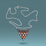 Honeyed Diamond Necklace GemDuo Pendant - Silver Chain