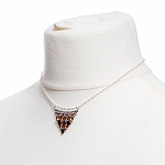 Honeyed Diamond Necklace GemDuo Pendant - Silver Chain